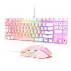 GENERICO - KIT GAMER TECLADO G25 MAS MOUSE CW905 ROSADO