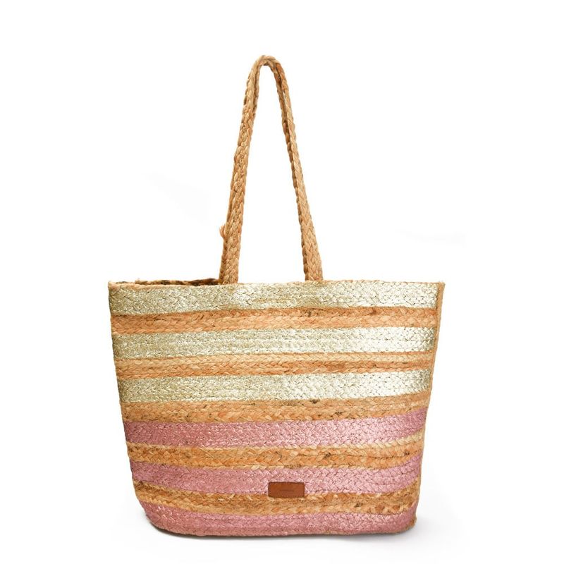 AMPHORA - Bolso playa grande mallorca beige