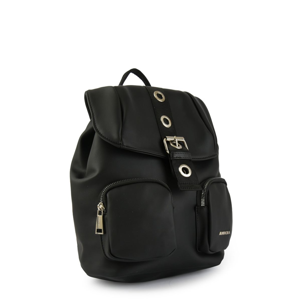 AMPHORA - Britty mochila con tapa mediana negro