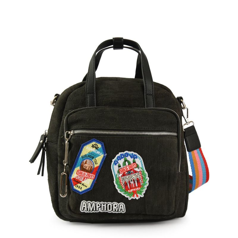 AMPHORA - Mochila mika mediana negro