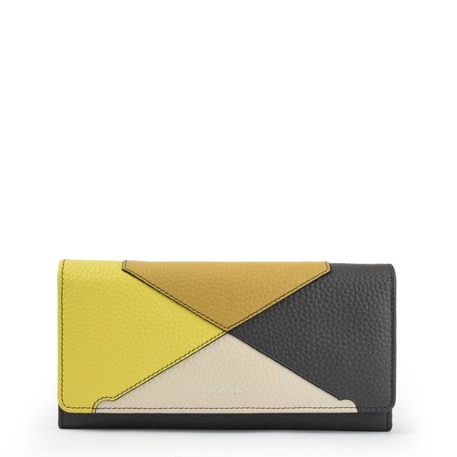 AMPHORA - Billetera acordeon citron gris oscuro