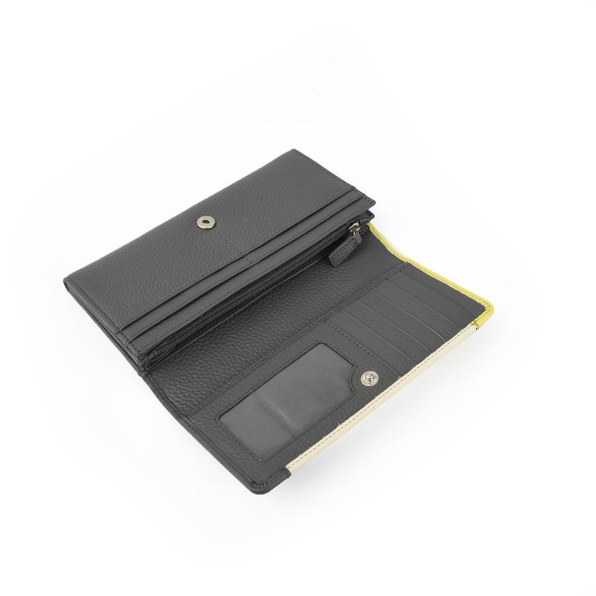 AMPHORA - Billetera acordeon citron gris oscuro