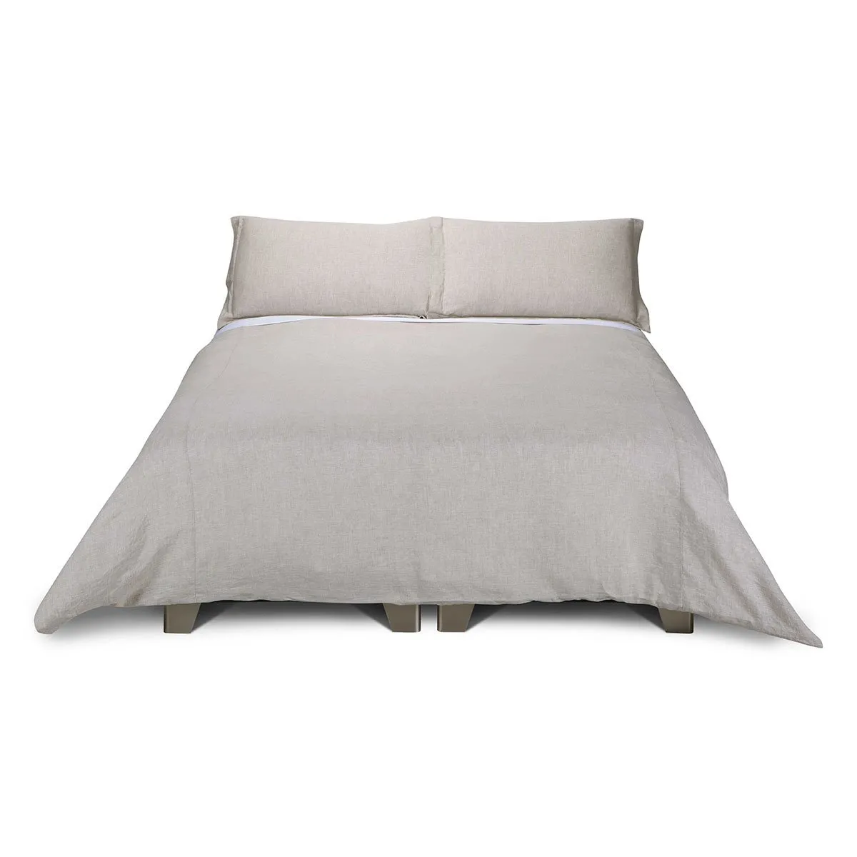 ROSEN - Funda Plumón Rosen Lino Pure Liso 2 Plazas Natural