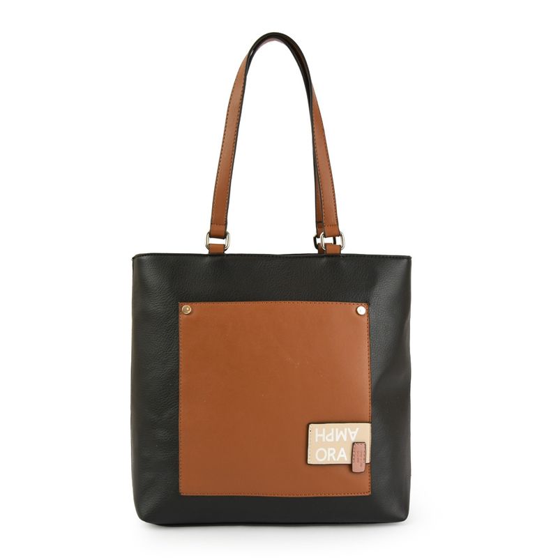 AMPHORA - Britta cartera dos asas shopping grande negro