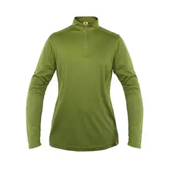 QUEBEC - Polera Half-Zip Mujer Verde Oliva