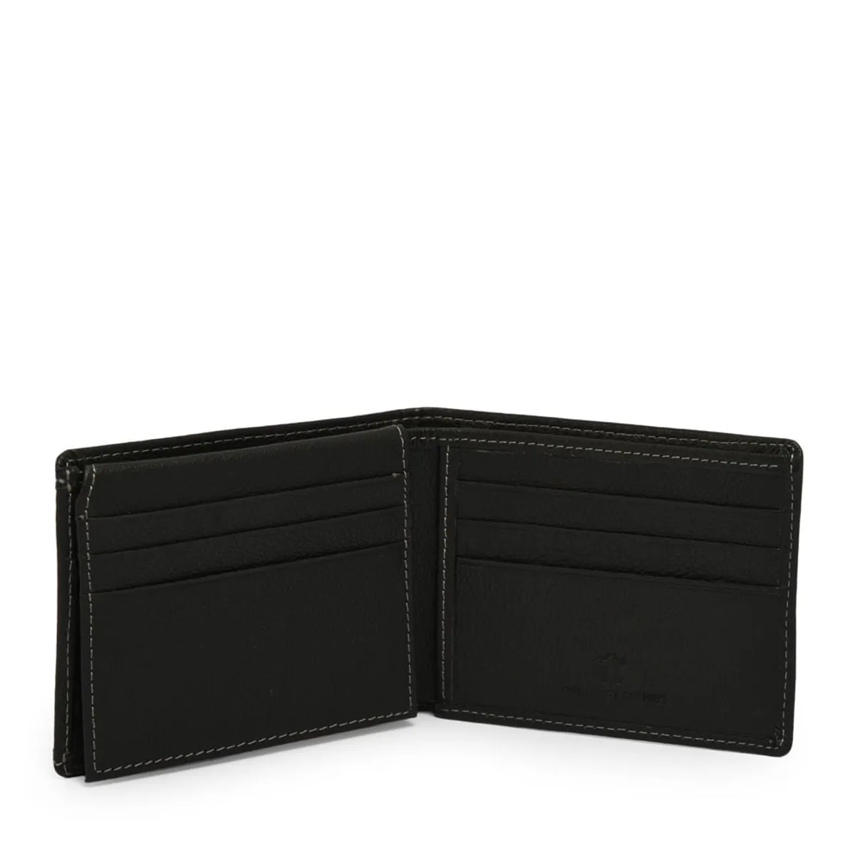 AMPHORA - Billetera new motorcycle cuero con aleta negro