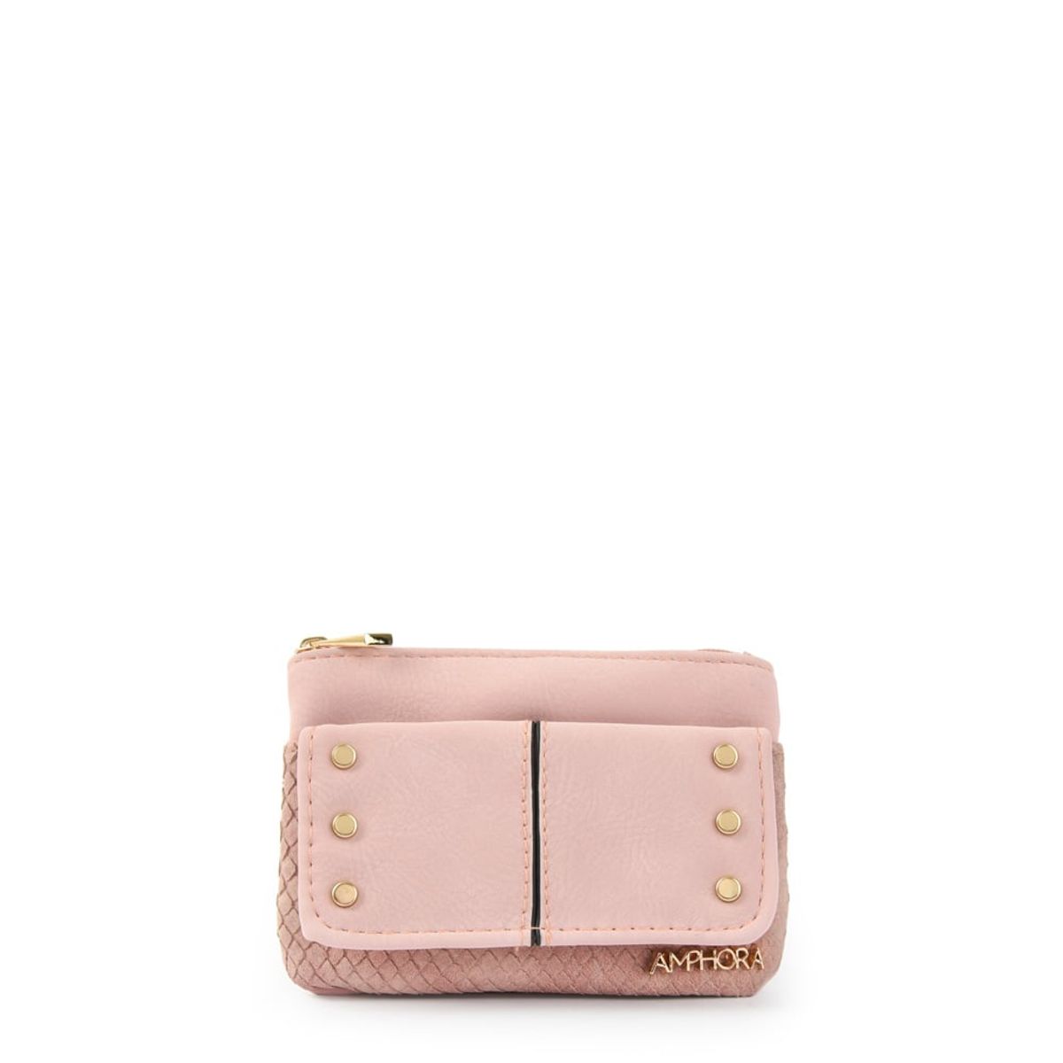 AMPHORA - Monedero rectangular alisha rosado claro