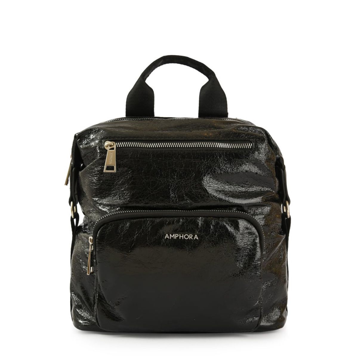 AMPHORA - Mochila lena mediana negro