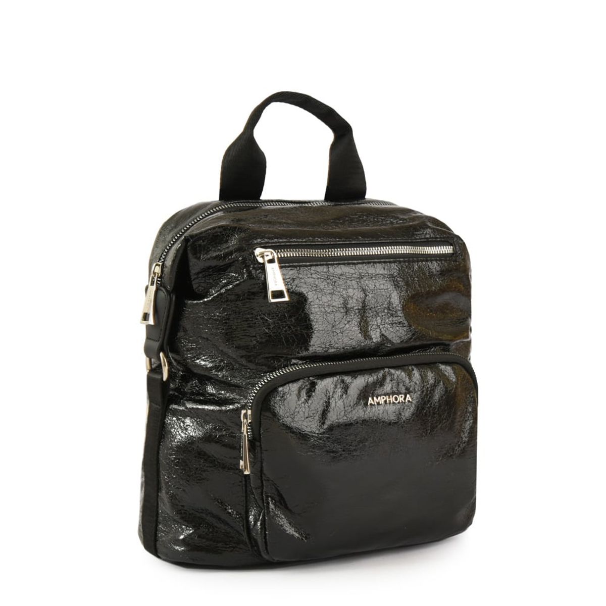 AMPHORA - Mochila lena mediana negro