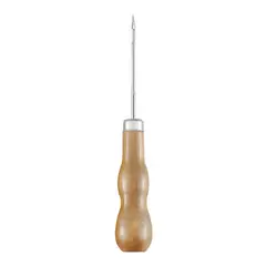 GENERICO - Lezna o punzón con mango de madera para perforar y coser