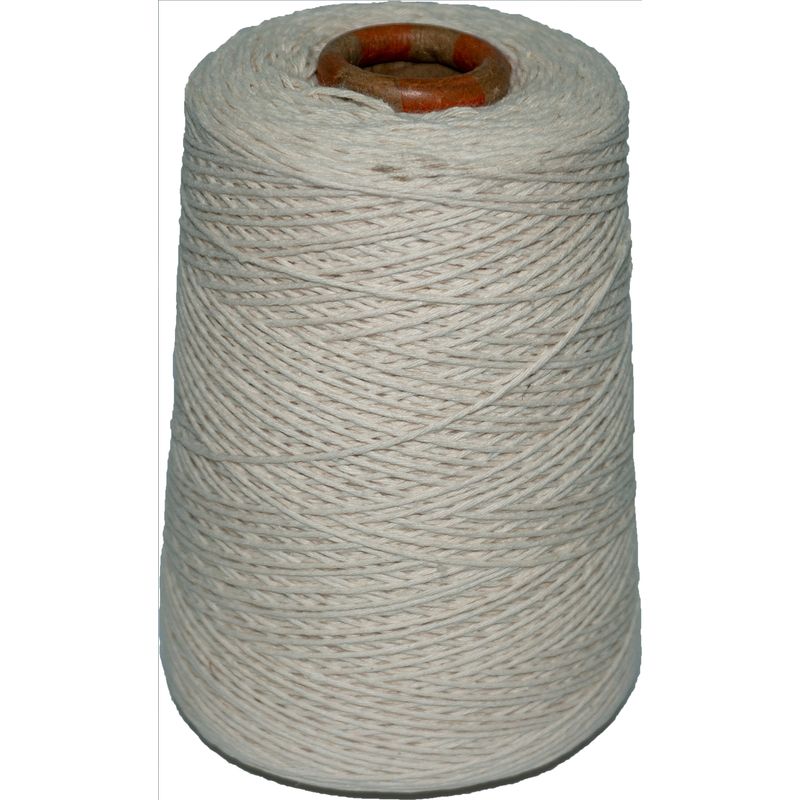 GENERICO - Hilo algodón virgen 450gr 5 hebras pitilla natural cruda