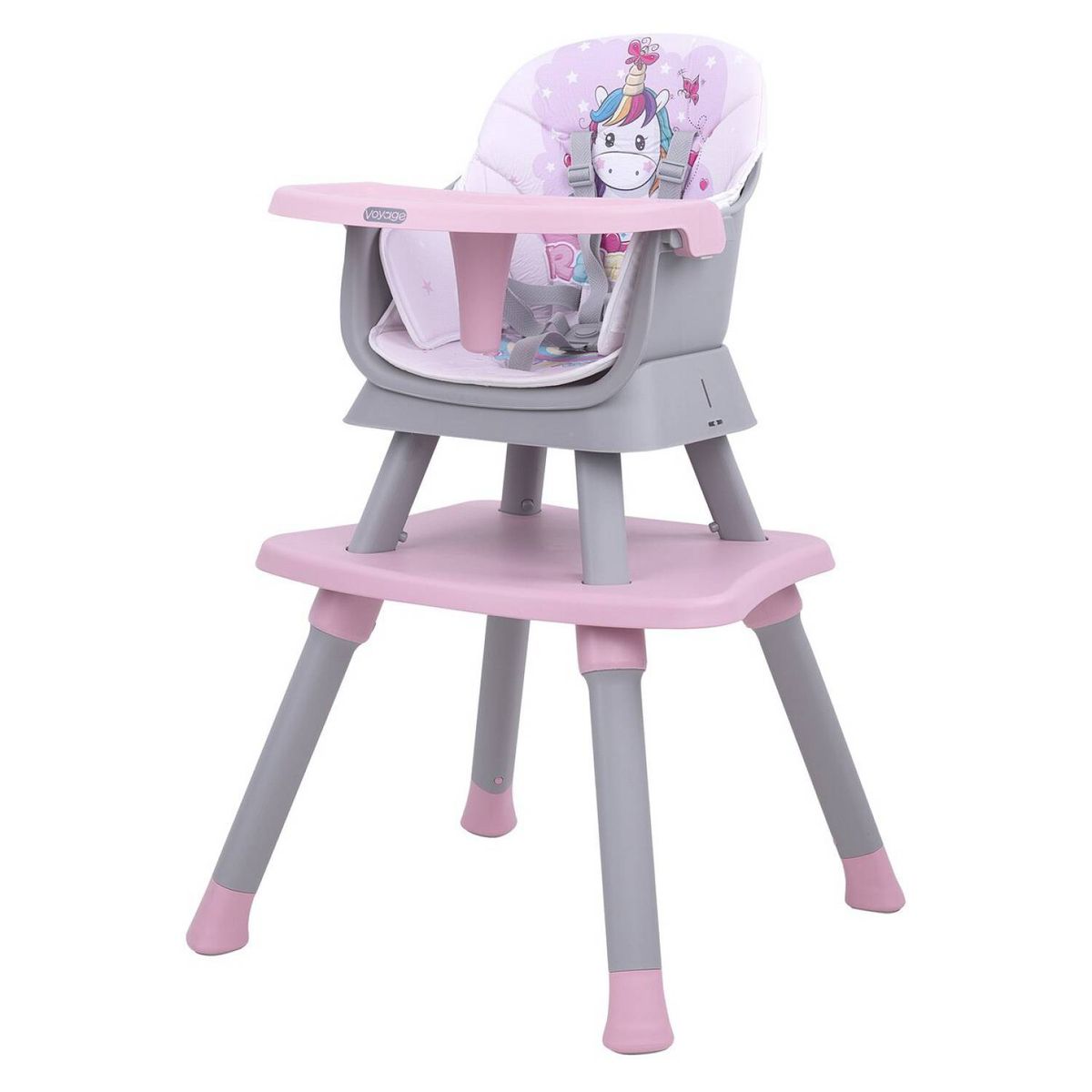 VOYAGE - Silla de comer multifuncional  6 en 1  voyage pink