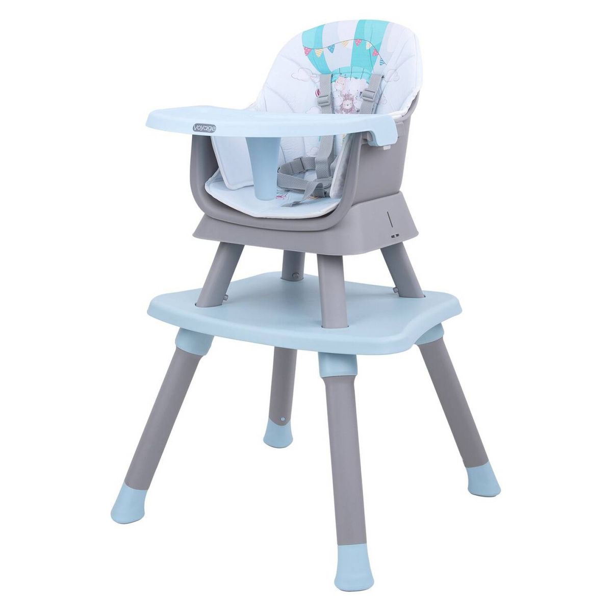 VOYAGE - Silla de comer multifuncional  6 en 1  voyage  azul
