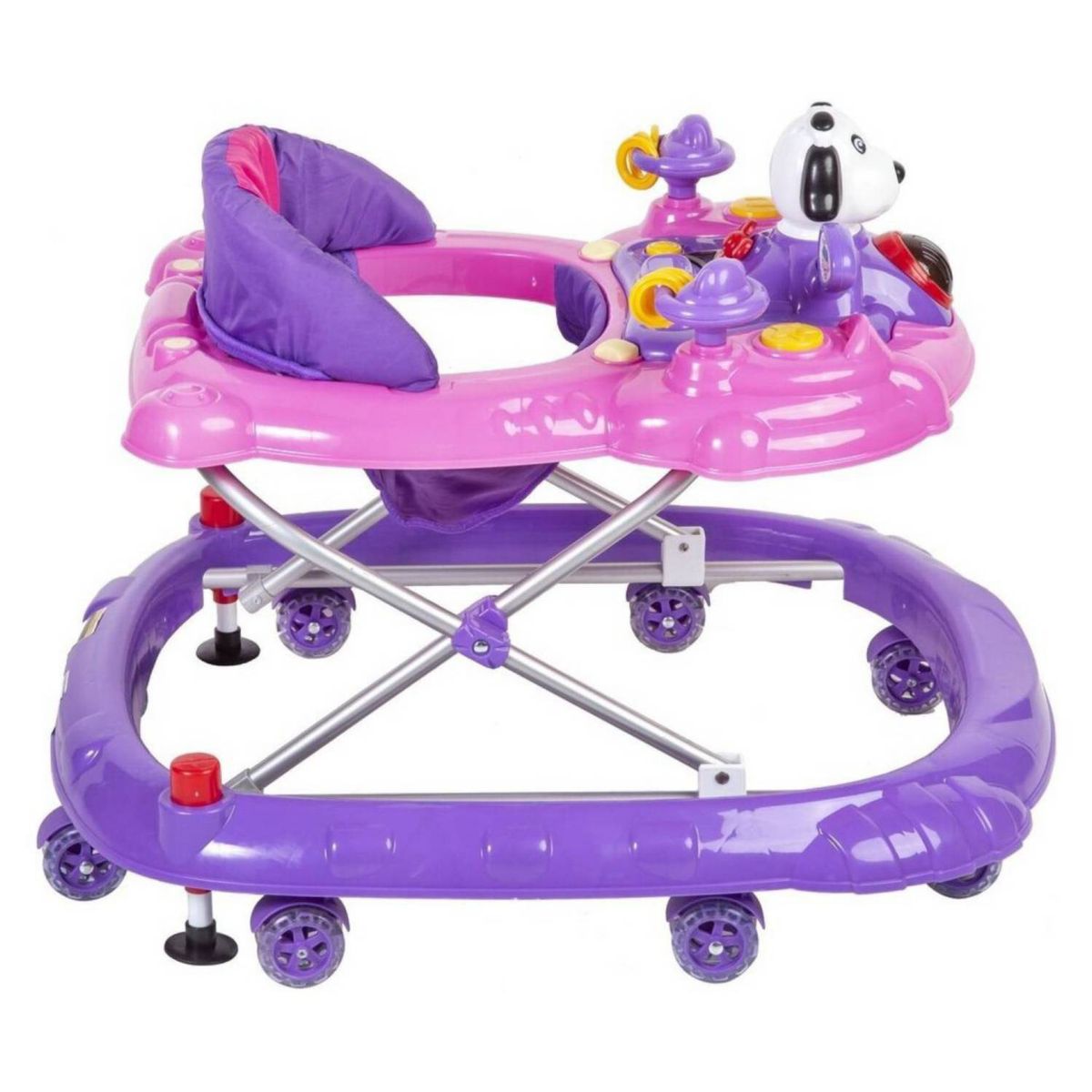 VOYAGE - Andador Dog Pink con freno y rueda de cilicona