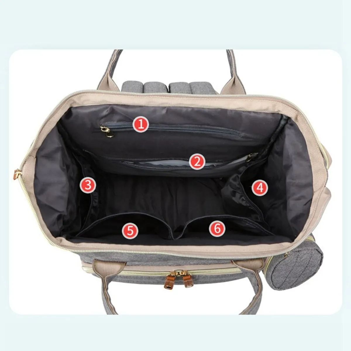 VOYAGE - Mochila Pañalera Maternal 3 en 1 Black