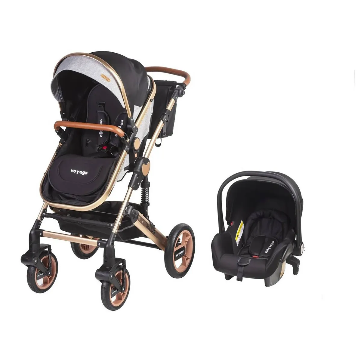 VOYAGE - Coche Travel system Alemar Black_
