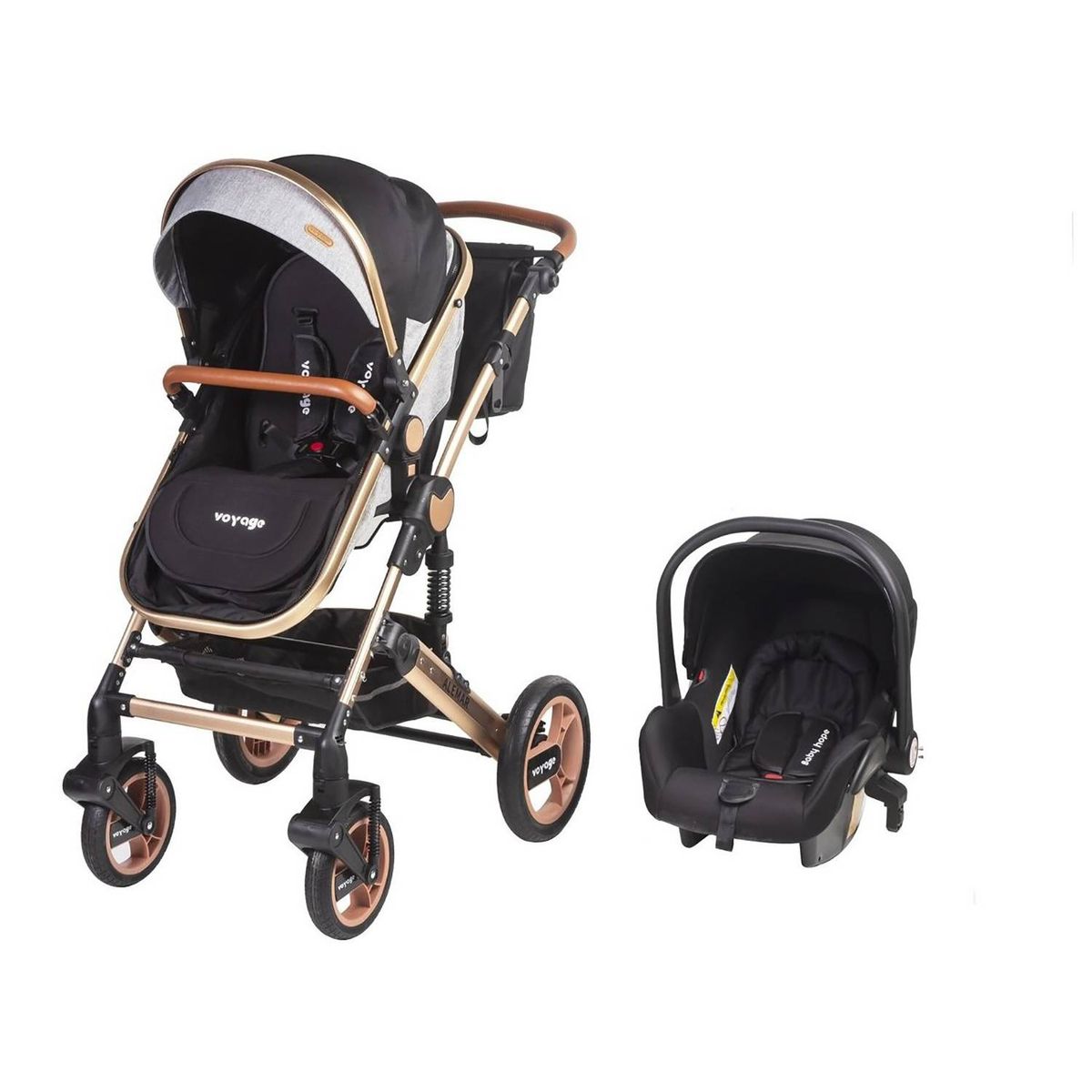 VOYAGE - Coche Travel system Alemar Black_