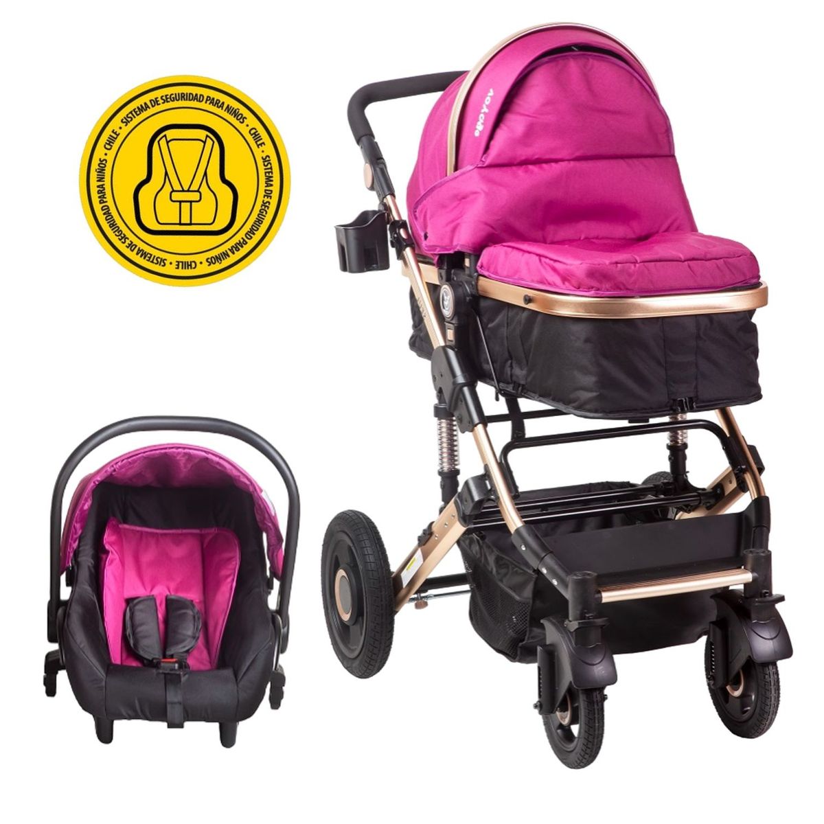 VOYAGE - Coche Travel System Seul Pink