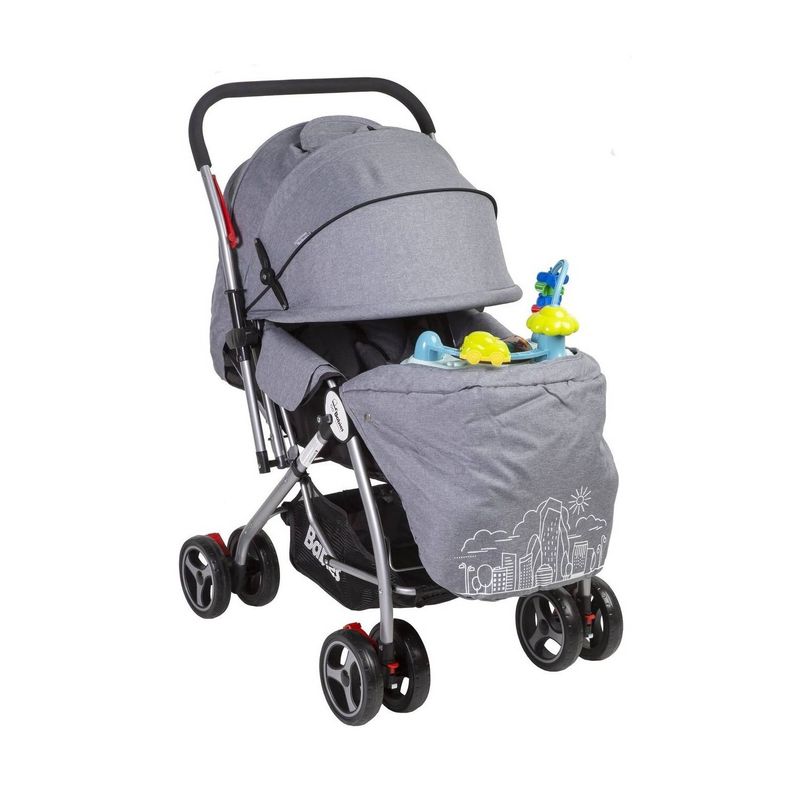 LA TIENDA DEL BEBE - Coche cuna con cambio de manillar y bandeja gris