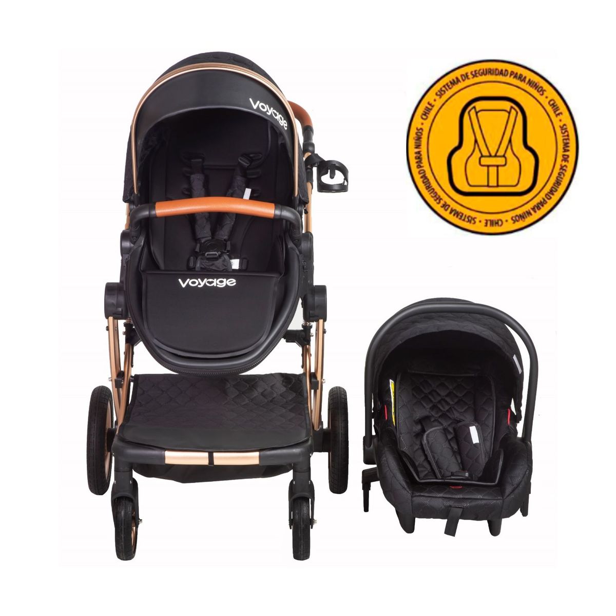 VOYAGE - Coche Travel System Top Rider Black