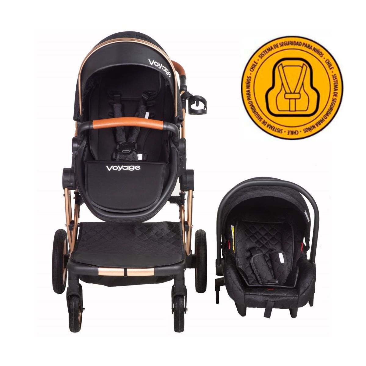 VOYAGE - Coche Travel System Top Rider Black