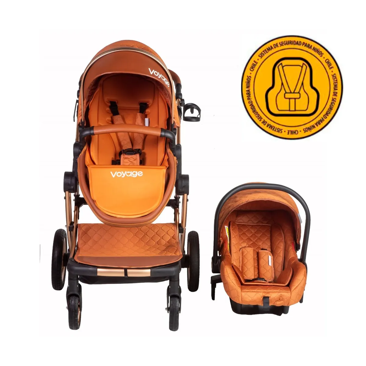 VOYAGE - Coche Travel System Top Rider Brown