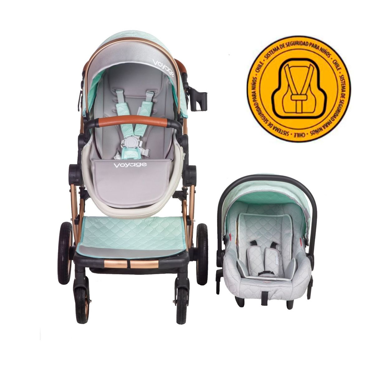 VOYAGE - Coche Travel System Top Rider Green