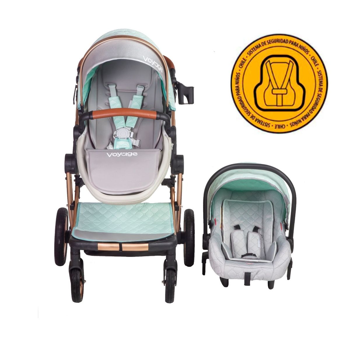 VOYAGE - Coche Travel System Top Rider Green