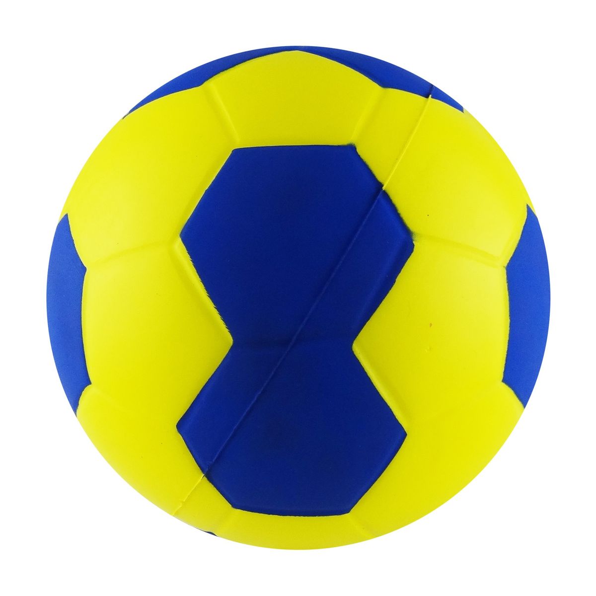 UK TIME - BALON ESPONJA PU.HANDBALL 6"  AMARILLO-AZUL