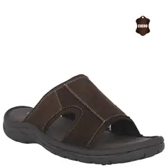 LONDON ADIXT - Hawaiana de Cuero Hombre Café Eucalipto