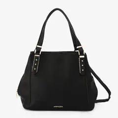 AMPHORA - Cartera Dos Asas Tres divisiones cateryn negro