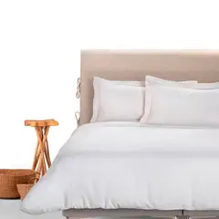 ROSEN - Funda Plumón Lino Pure Liso Súper king Blanco