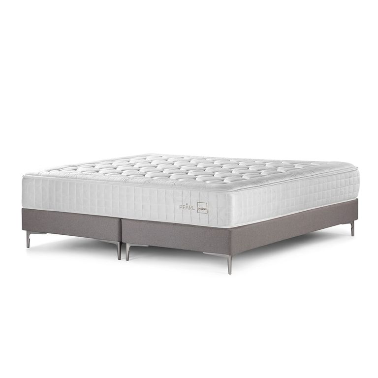 Box Spring Rosen Pearl Super King 200 X 200 Cm Base Gris | Sodimac Chile