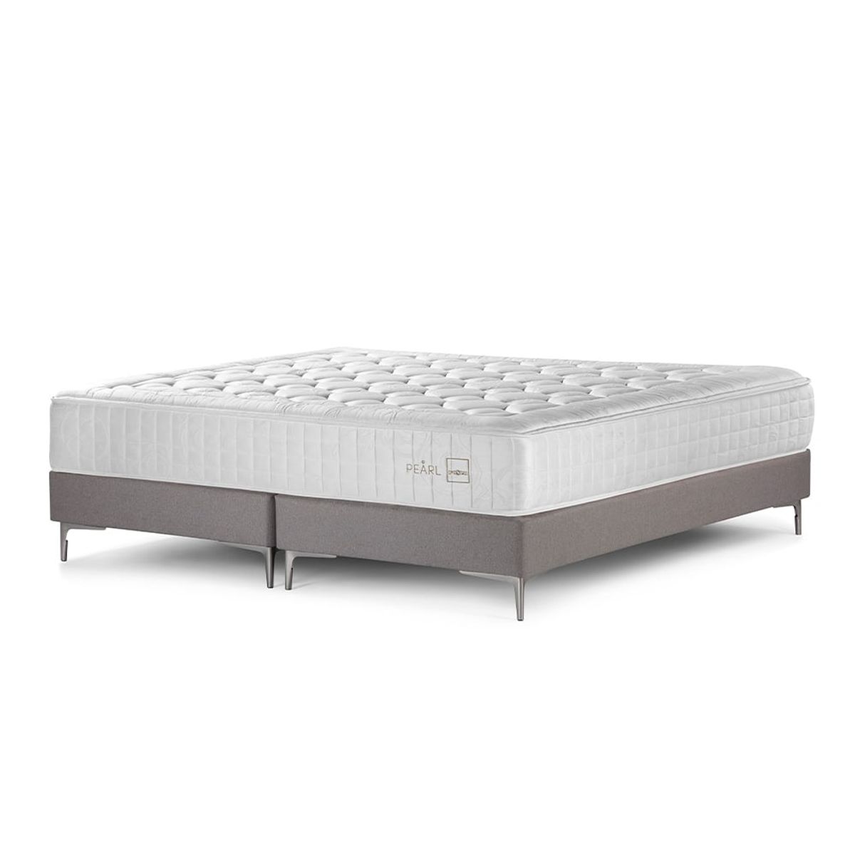 ROSEN - Box Spring Rosen Pearl Super King 200 X 200 Cm Base Gris