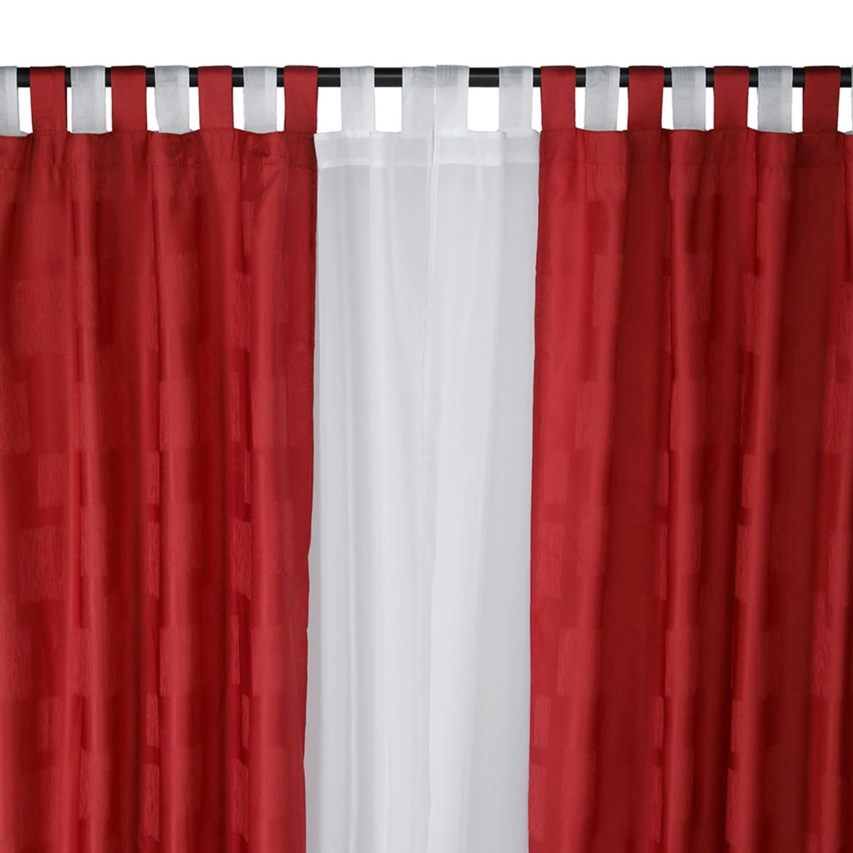 CHANTILLY - Cortina jacquard 10 pcs capital 145x220 - terracota CHANTILLY