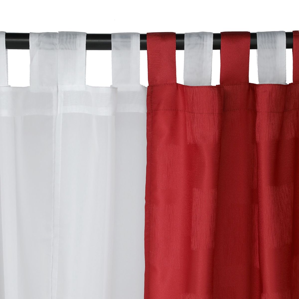 CHANTILLY - Cortina jacquard 10 pcs capital 145x220 - terracota CHANTILLY