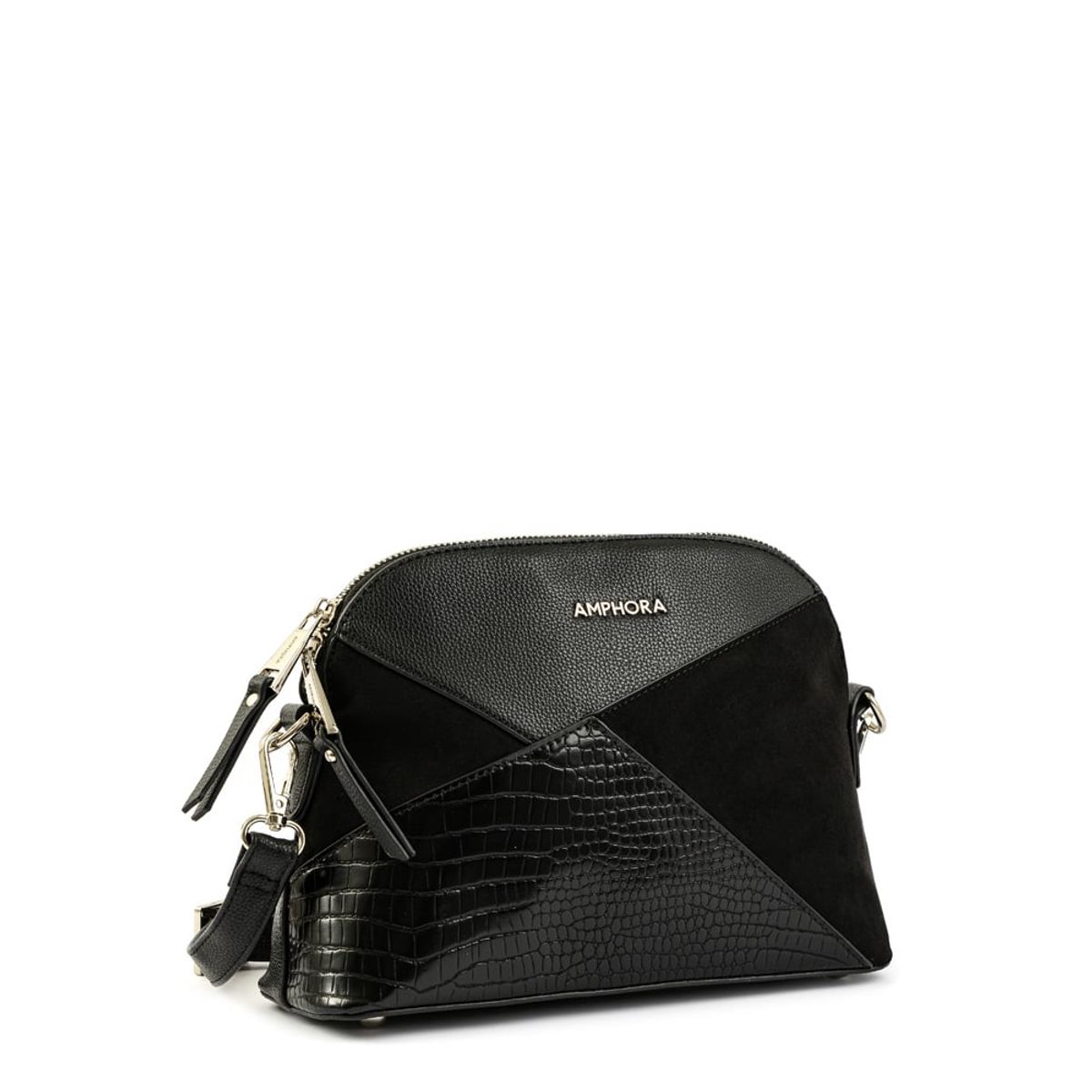AMPHORA - Cartera bandolera corinne pequeña negro