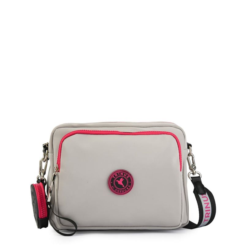TRINUS - Cartera bandolera mediana darby gris