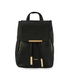 AMPHORA - Mochila Con Tapa Mediana Kirkli Negro