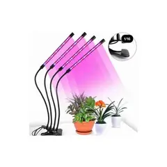 GENERICO - Lámpara Led Grow Indoor Crecimiento Cultivo Plantas 4 Tubos.