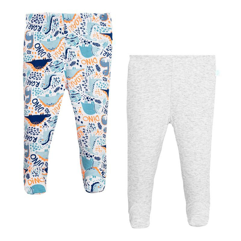 BAMBINO - Set 2 Pantalones Azules Dinosaurio para bebé