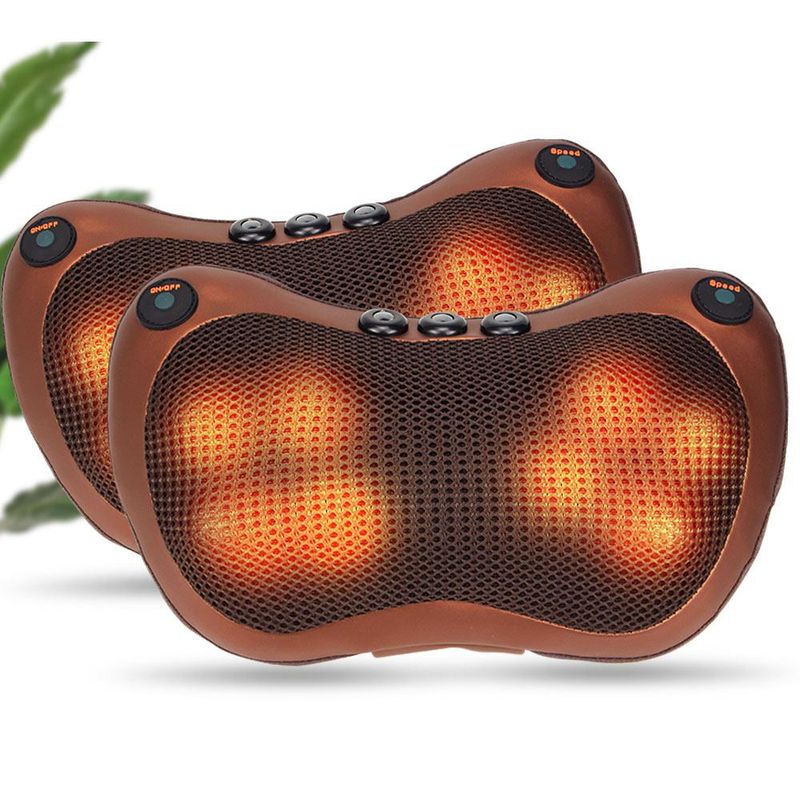 GENERICO - Masajeador Eléctrico Almohada Cojín Lumbar Cuello