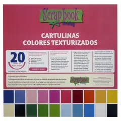 AMERICAN CRAFTS - Cartulina Colores scrapbook texturizadas