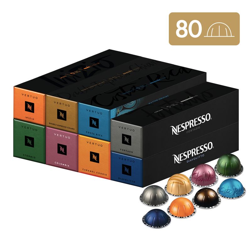 NESPRESSO - Cápsulas de café Vertuo Pack Favoritos - 80 Unidades