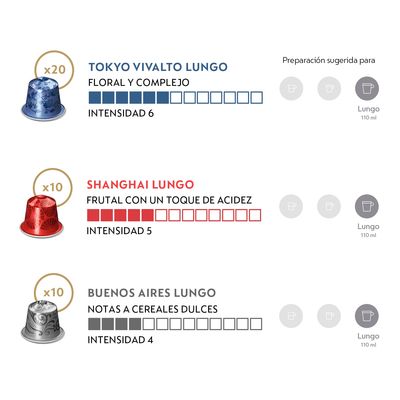 Imagen 2 del producto Cápsulas De Café Pack Lungo World Explorations - 100