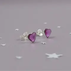 ROSETT - Aros Corazón Puntos de Luz Plata Ley 925