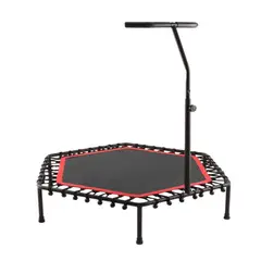 SPORTIME - Trampolin Fitness Hexagonal Con Mango Soporte 115CM Rojo