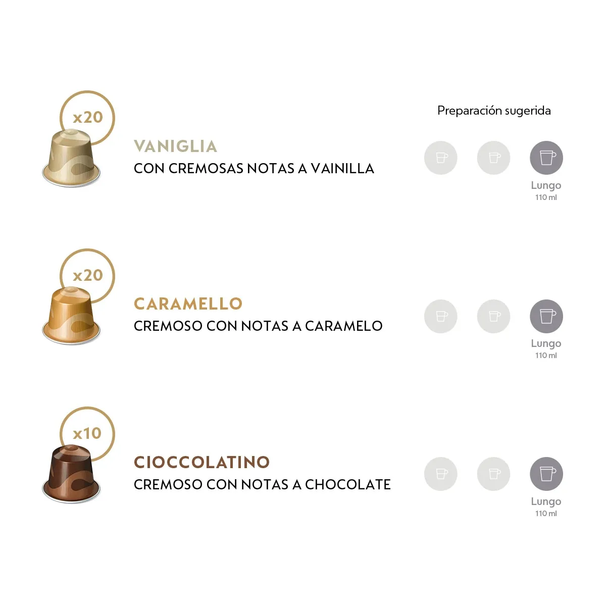 NESPRESSO - Cápsulas De Café Pack Barista Creations - 50