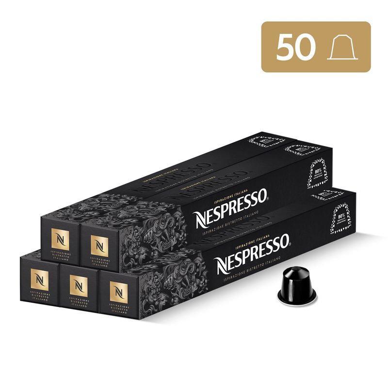 NESPRESSO - Cápsulas de Café  Ristretto Italiano - 50 unidades
