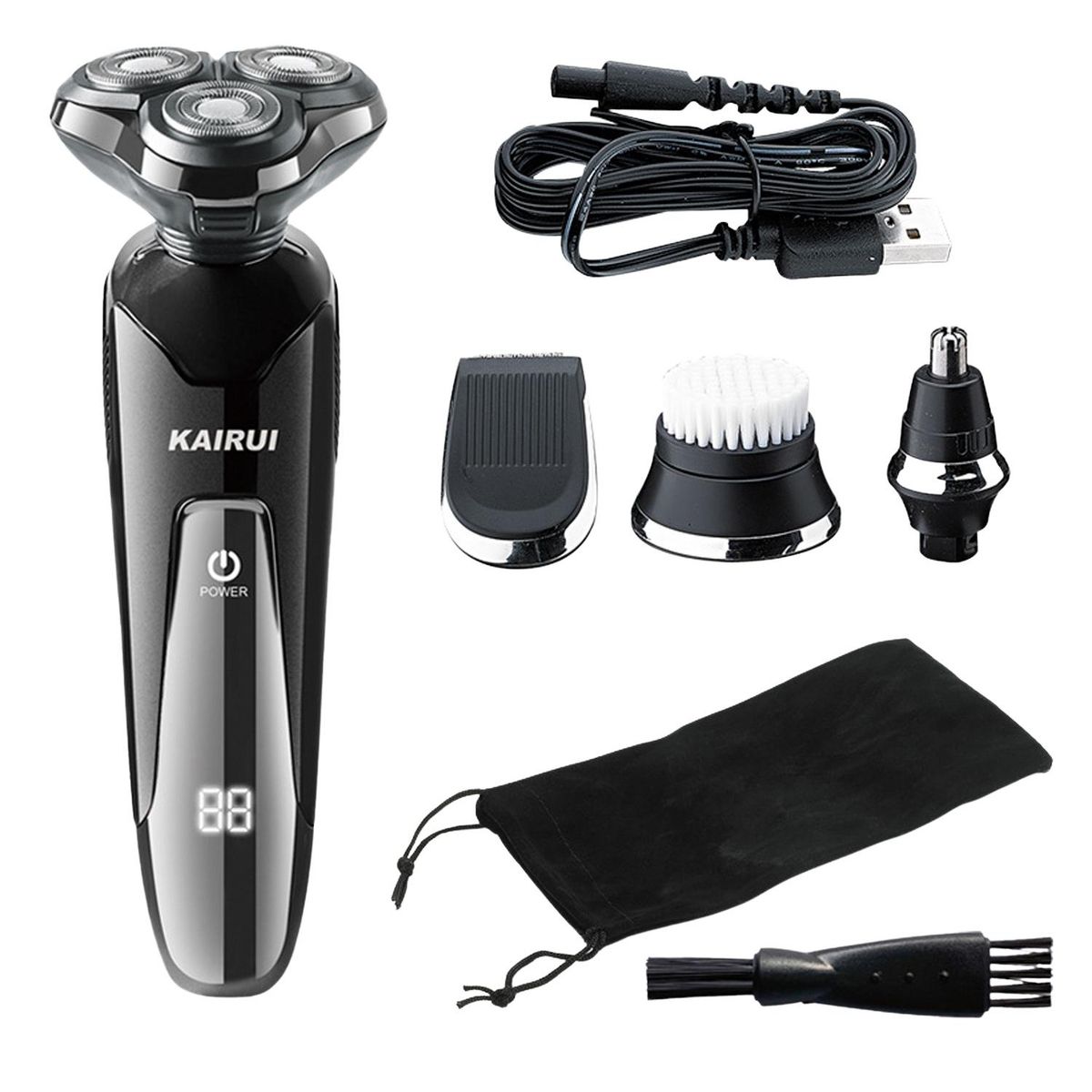 CRUSEC - Máquina Afeitadora Eléctrica Lavable Multifuncional